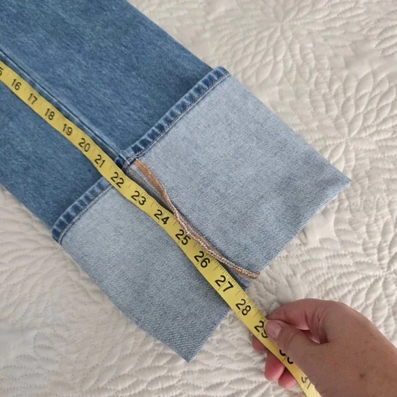 Veronica Beard Dylan High Rise Full Length Straight Leg Jeans 27 Cuffed NWT - Picture 4 of 9